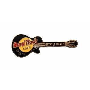 Hard Rock Cafe Myrtle Beach Pin Black Les Paul Guitar Red Logo 1990s